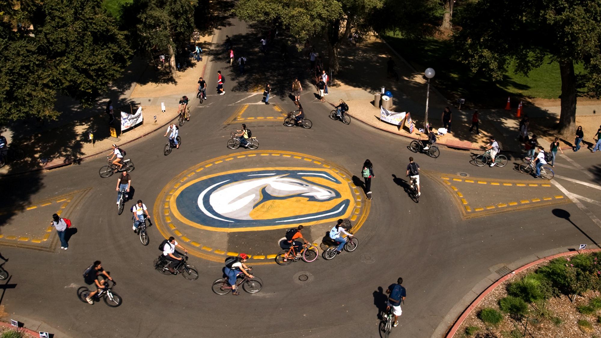 photo of UC Davis bike circle